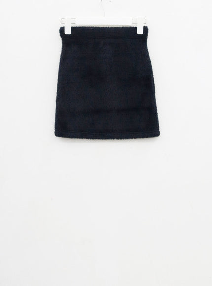 Teddy Cardigan Tube Top And Mini Skirt Set CJ325