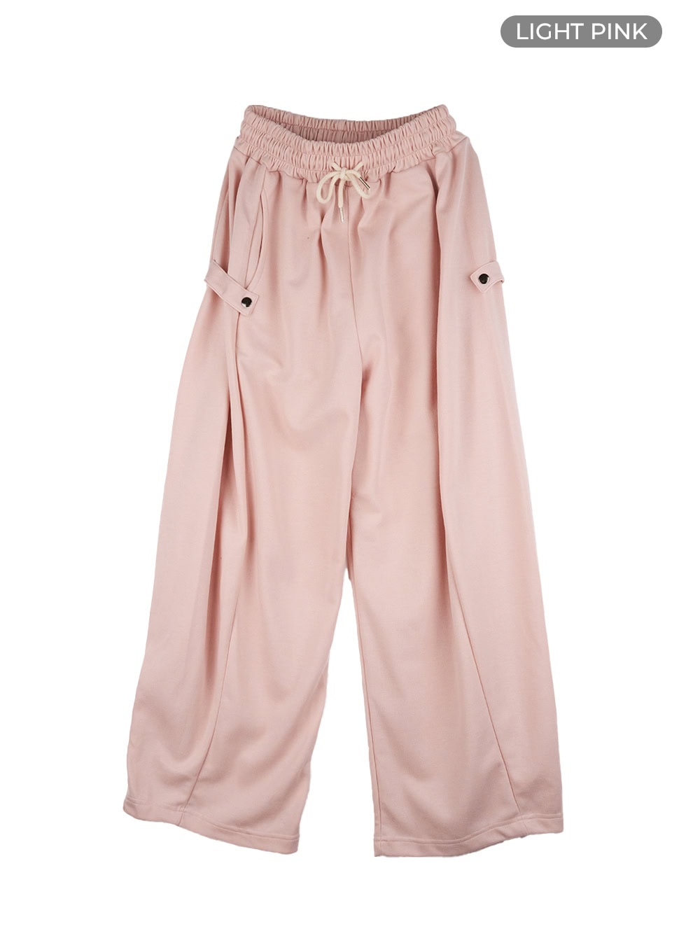 string-banded-pintuck-sweatpants-cg421 / Light pink