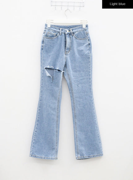 Ripped Bootcut Jeans BF306