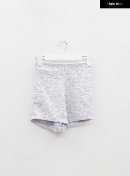 Ensemble cardigan court et short en tweed BF301