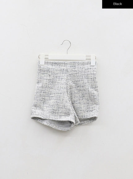Ensemble cardigan court et short en tweed BF301