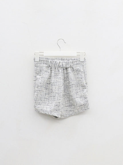 Ensemble cardigan court et short en tweed BF301