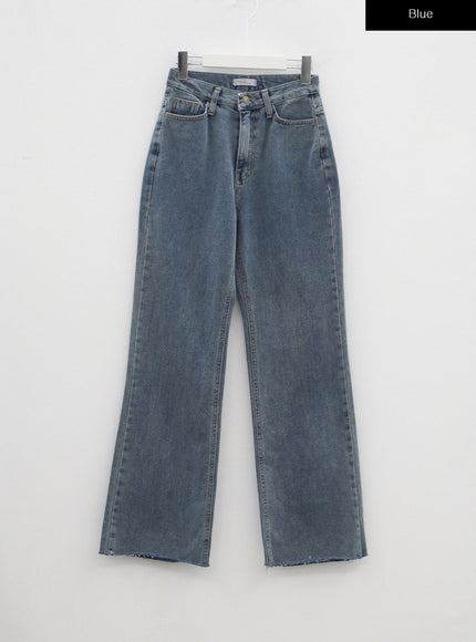 Straight Leg Blue Jeans BA303