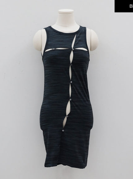 Slit Layered Mini Dress CJ03