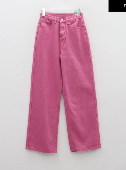 Pink Color Wide Leg Cotton Pants CM18