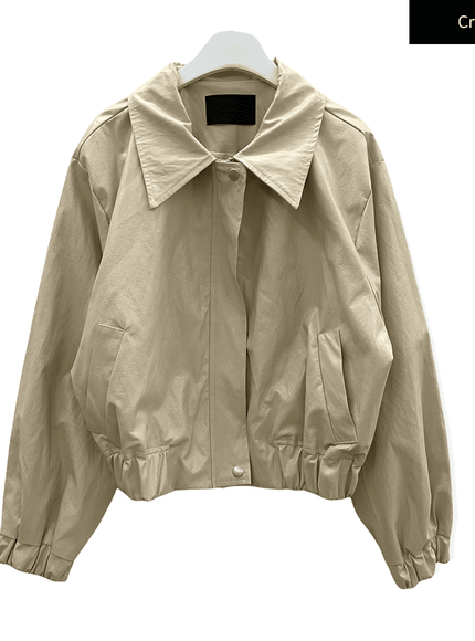 Veste courte en faux cuir J19