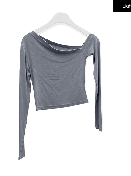 One Shoulder Crop Top C2701