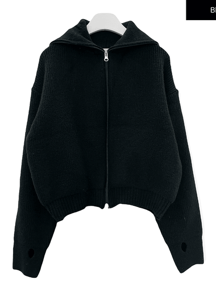 Two Way Zip Up Knit C7102