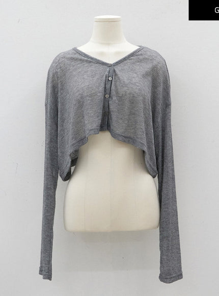 Summer Sheer Cropped Cardigan CJ07