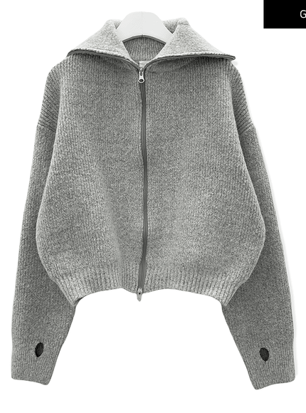 Two Way Zip Up Knit C7102