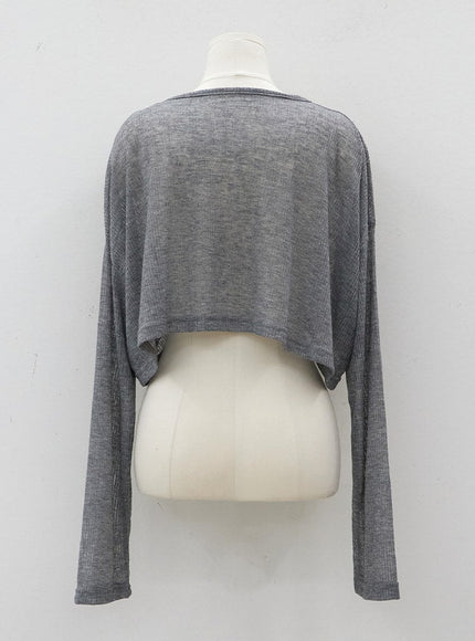 Summer Sheer Cropped Cardigan CJ07