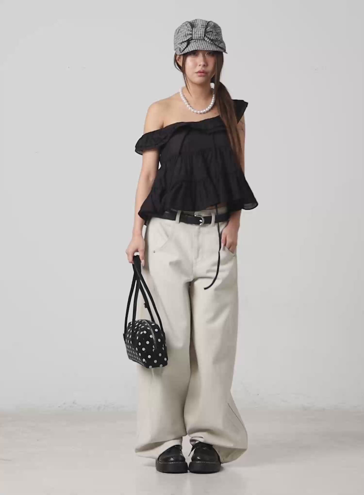 Juniper Wing Print Baggy Jeans IA527