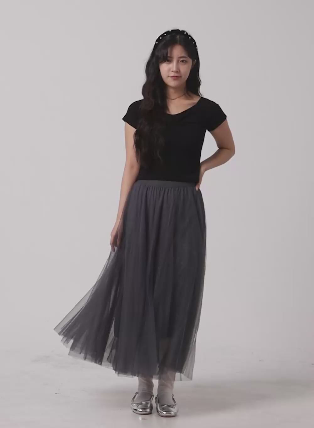 Tulle Maxi Skirt OM427