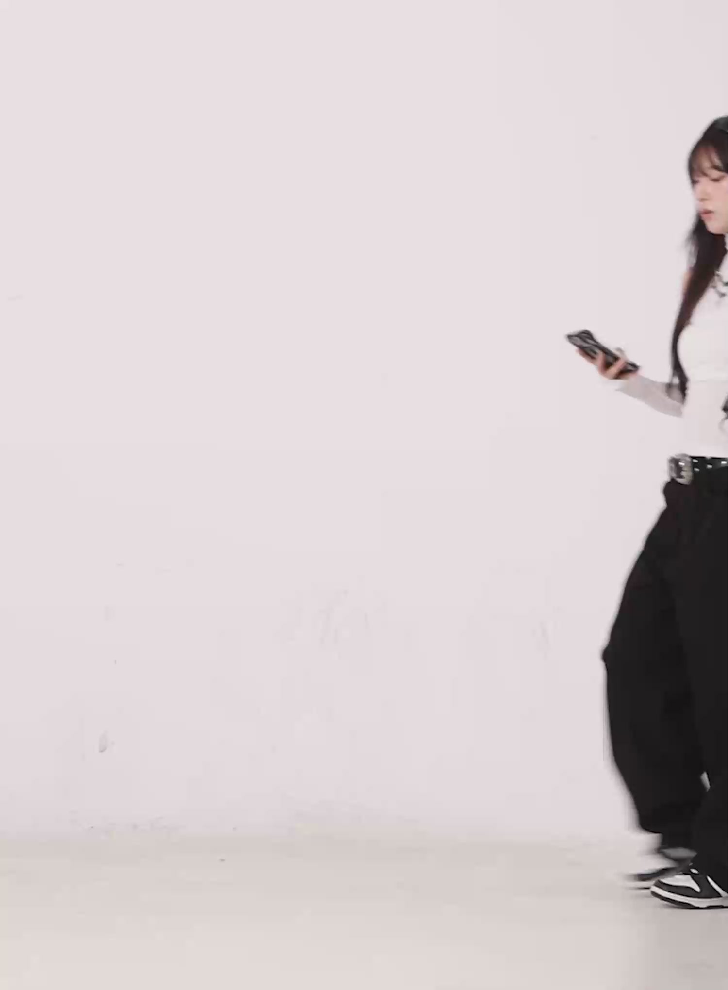 Baggy Black Graphic Cotton Pants CO521