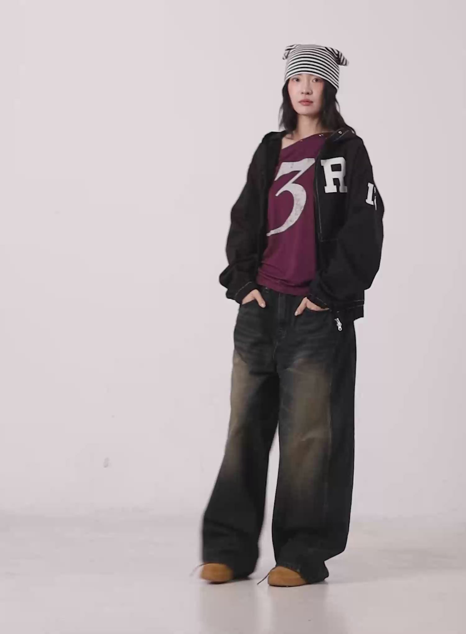 Oversized Stitch Hoodie Jacket CO507