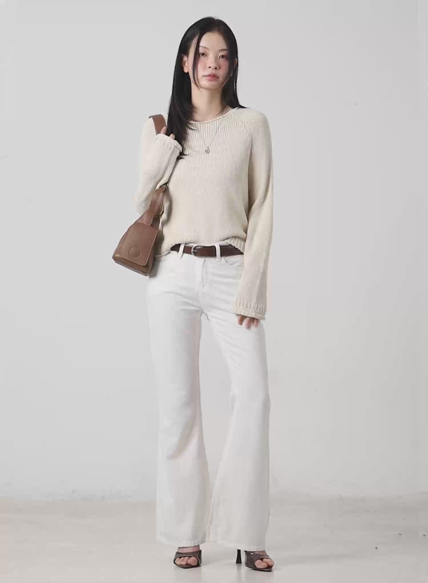 Relaxed Bootcut Cotton Pants IM524