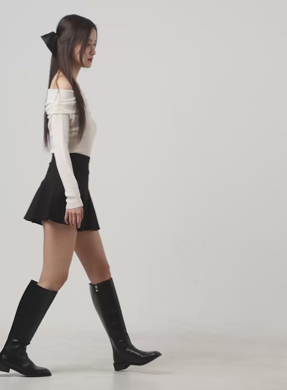 High-Waist Flare Mini Skirt OG429