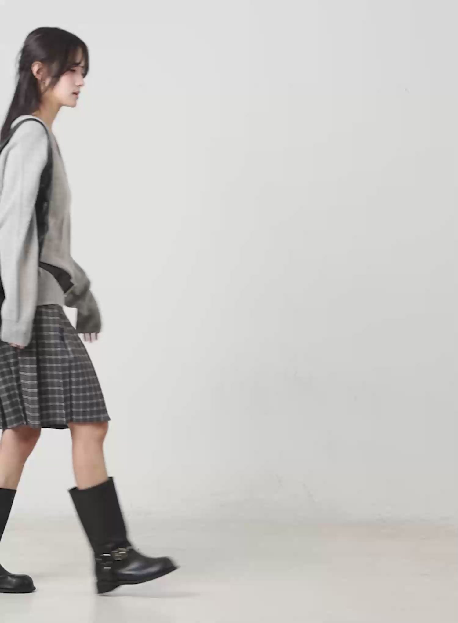 Plaid A-Line Midi Skirt CM510