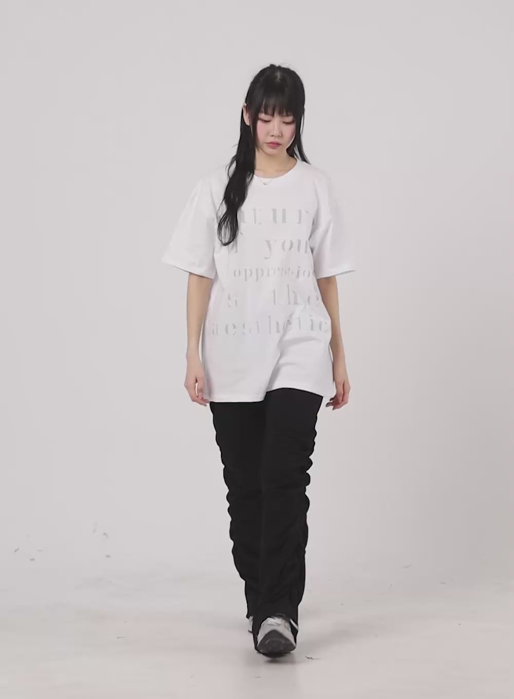 String Waist Shirring Bootcut Pants CM429