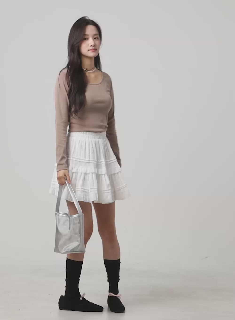 Ruffle Banded Mini Skirt OG412