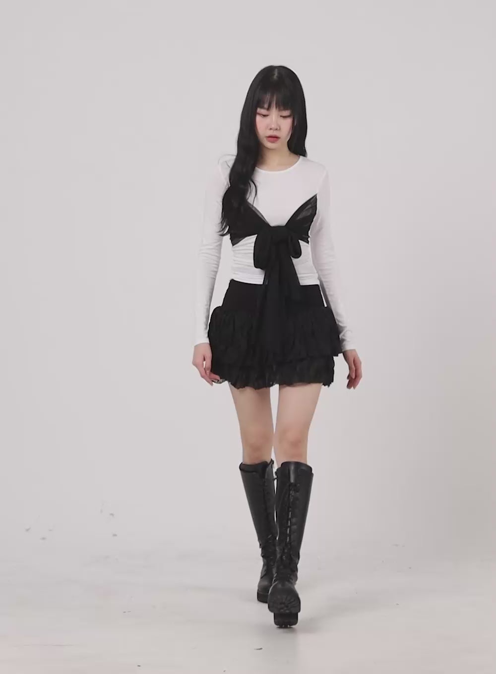 Shirring Banded Mini Skirt CM429