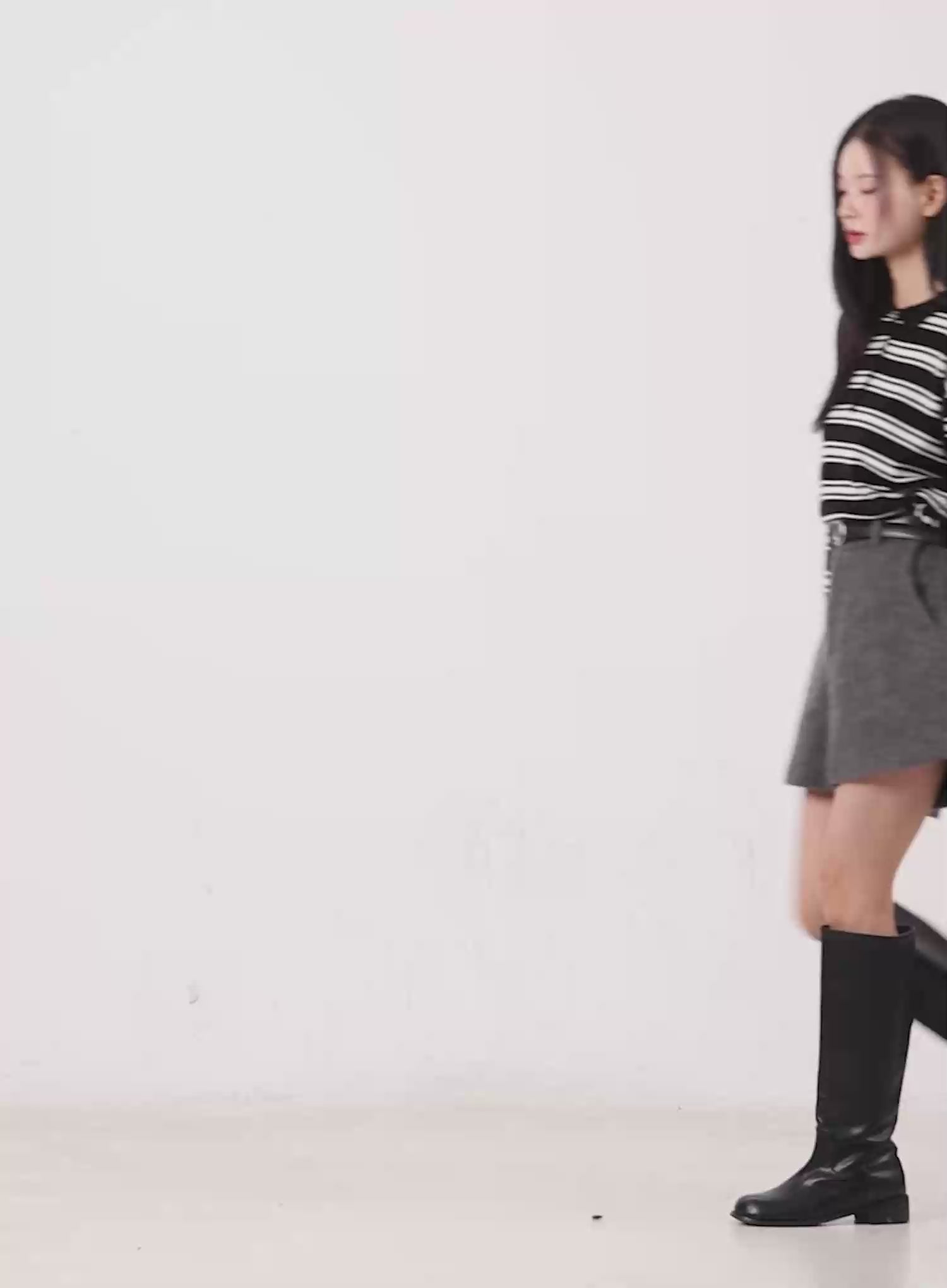 Striped Henley Neck Knit CN504