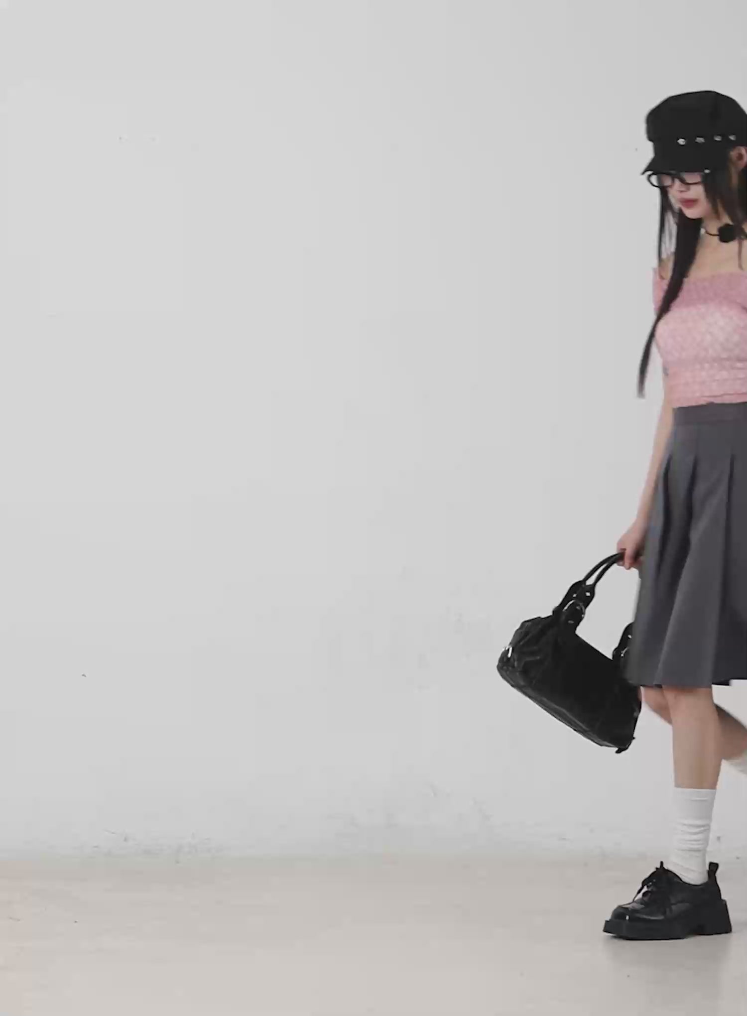 Sheer Lace Off-Shoulder Top CM525