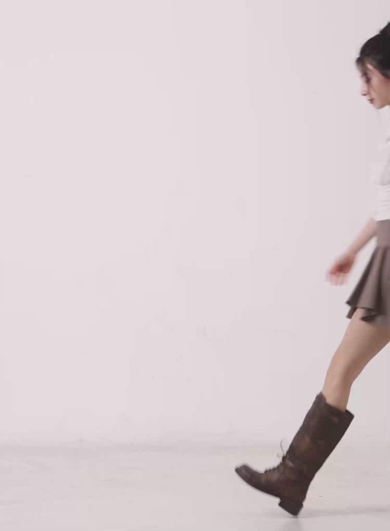 Asymmetric Ruffle Mini Skirt CU510