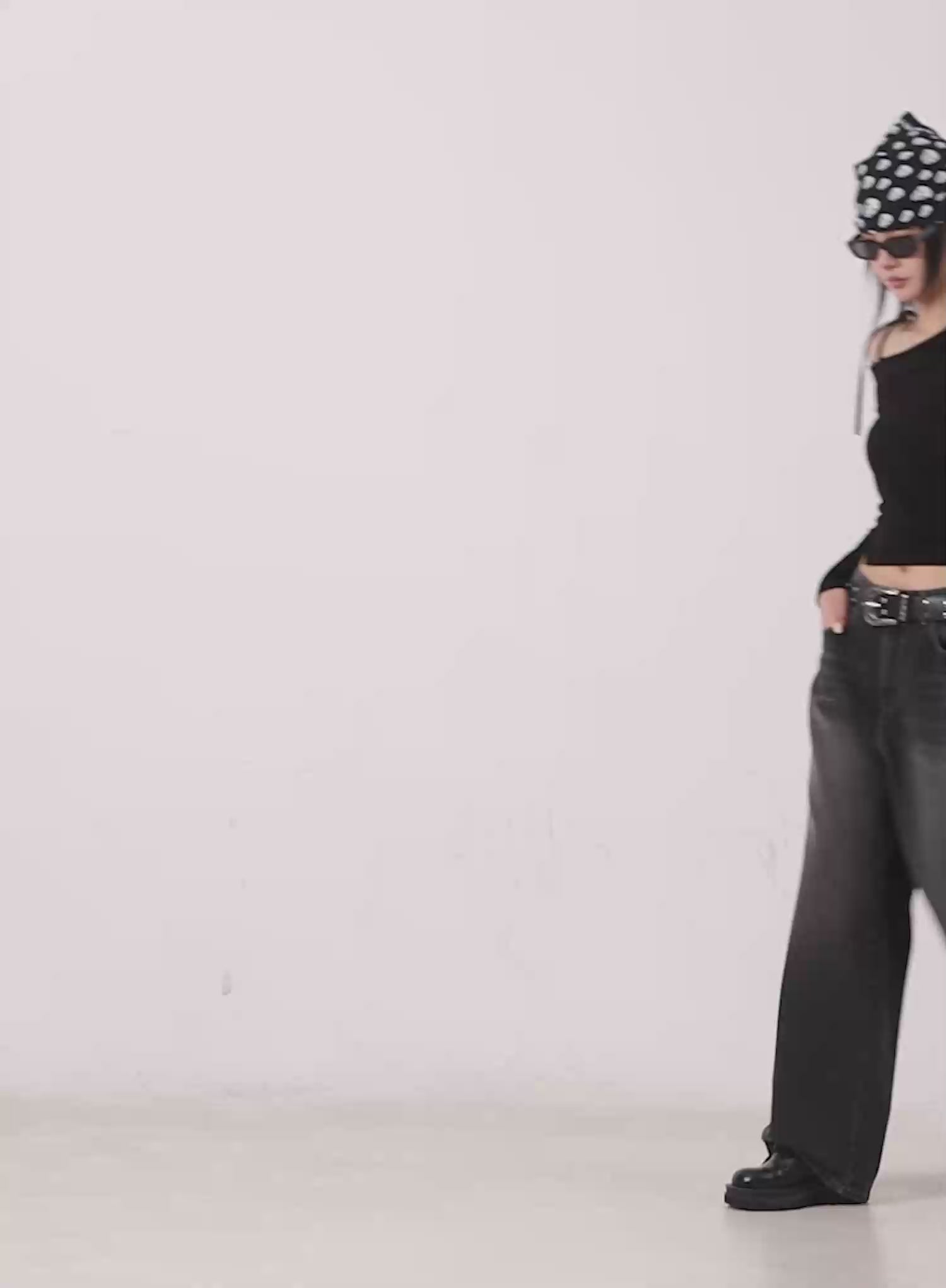 Casual Wide-Leg Baggy Jeans IS515