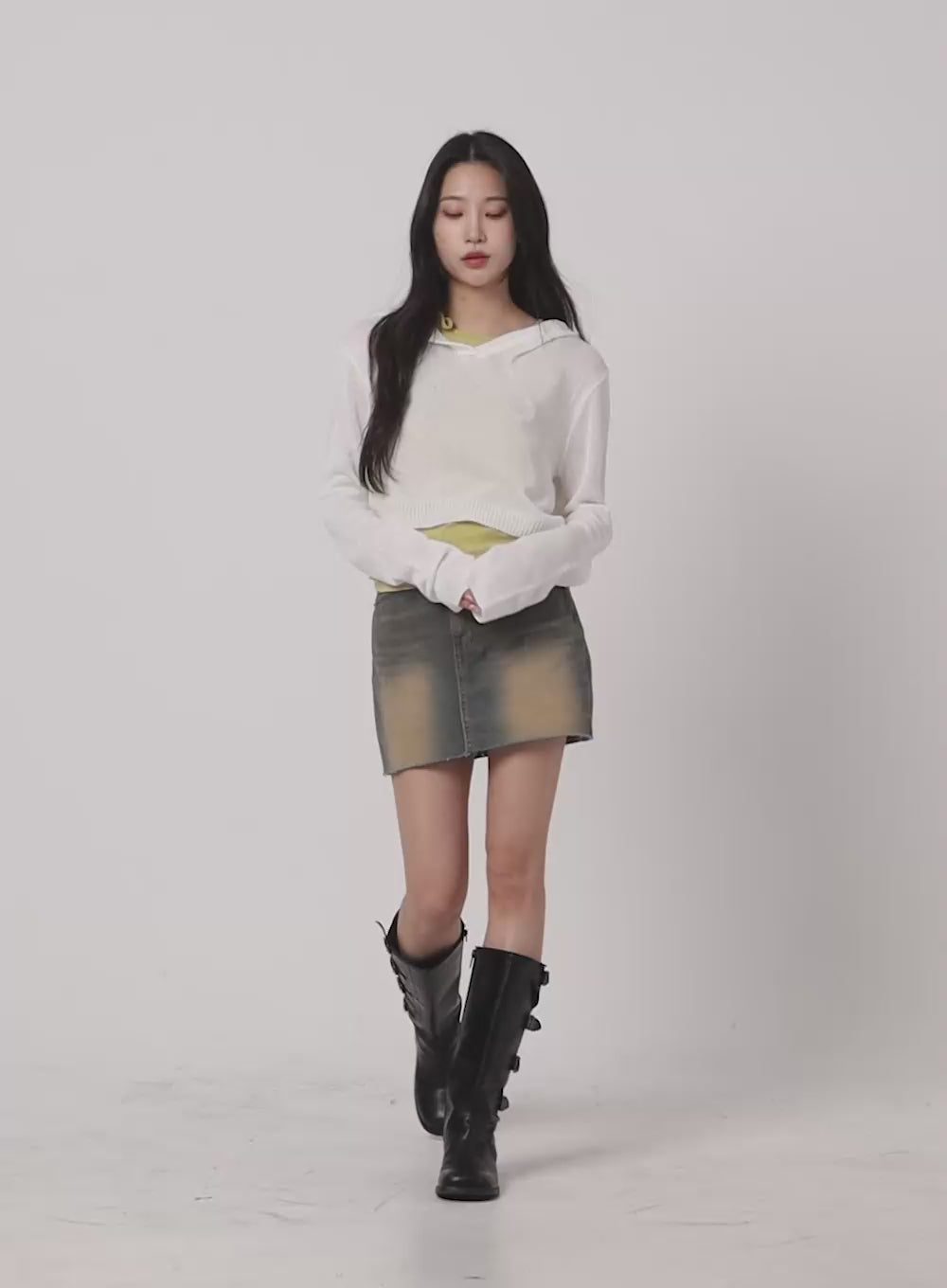 Hooded Crop Summer Knit Top CM426