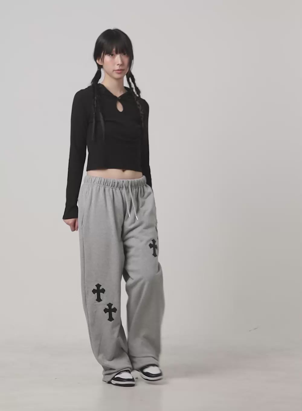 Cozy Patchwork Graphic Sweatpants CG419