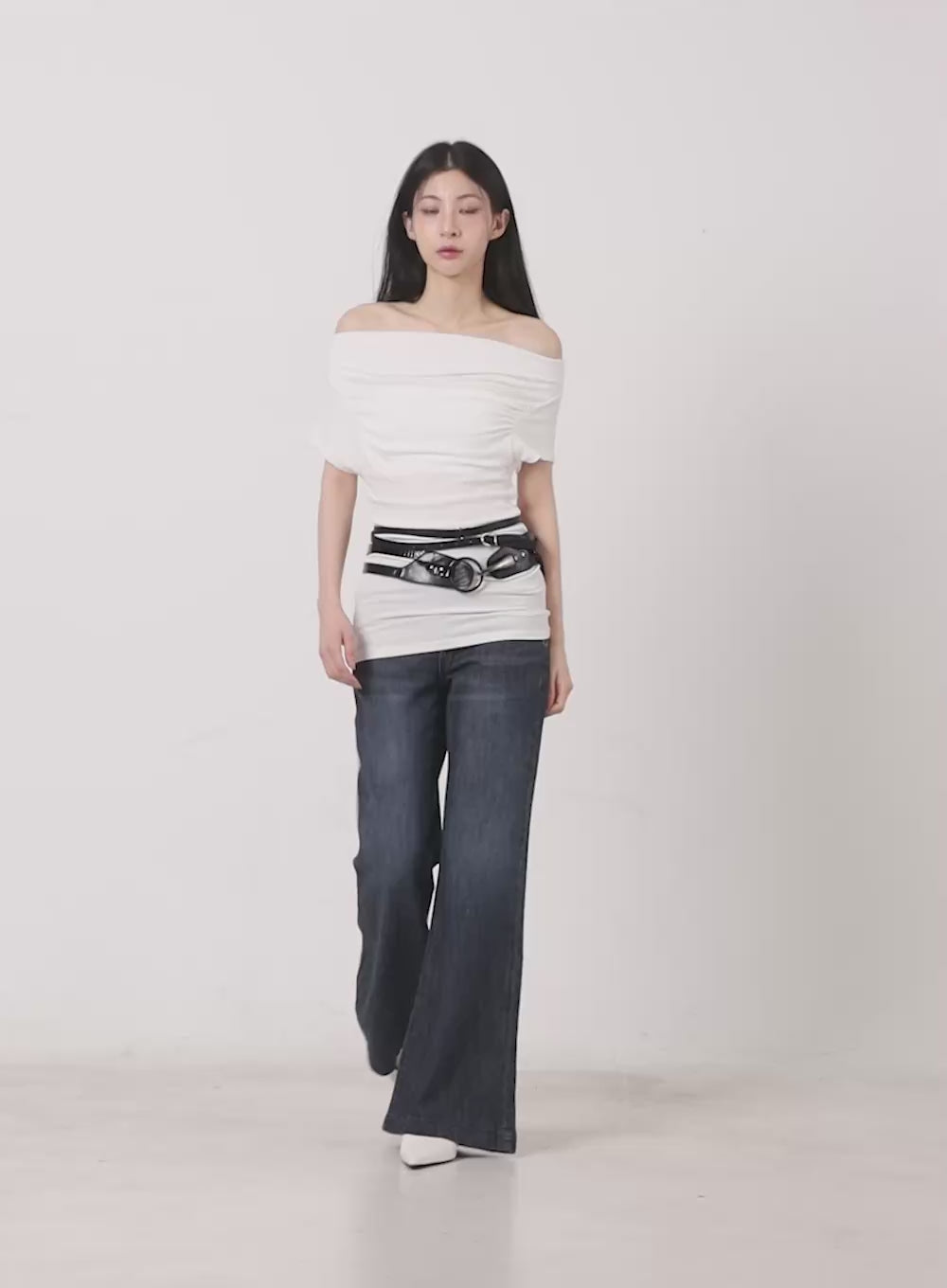 Off-Shoulder Slim-Fit Mini Dress IU509