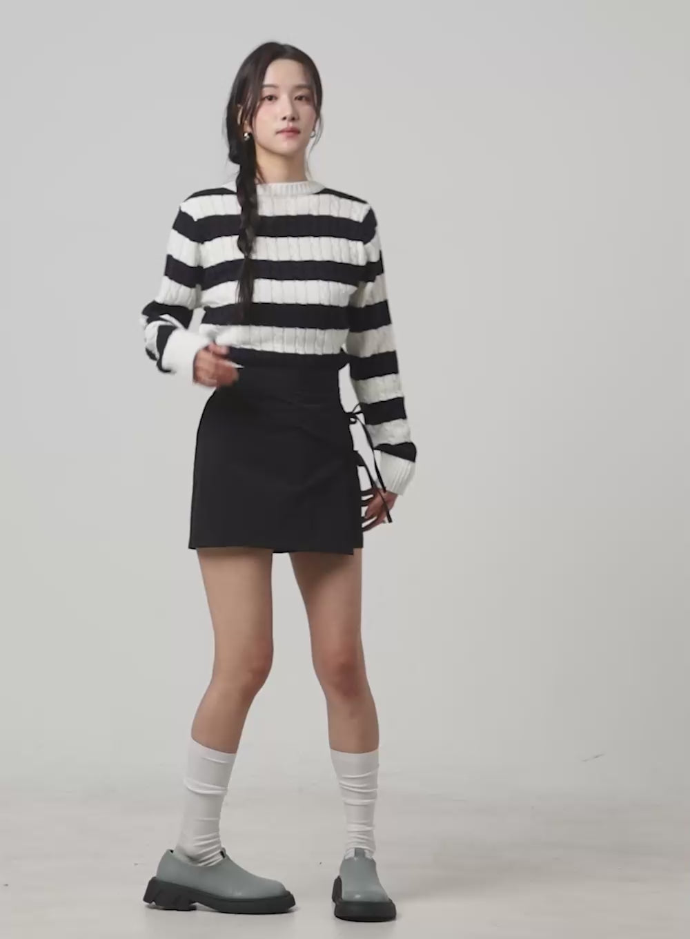 Cozy Stripe Knit Sweater OG409