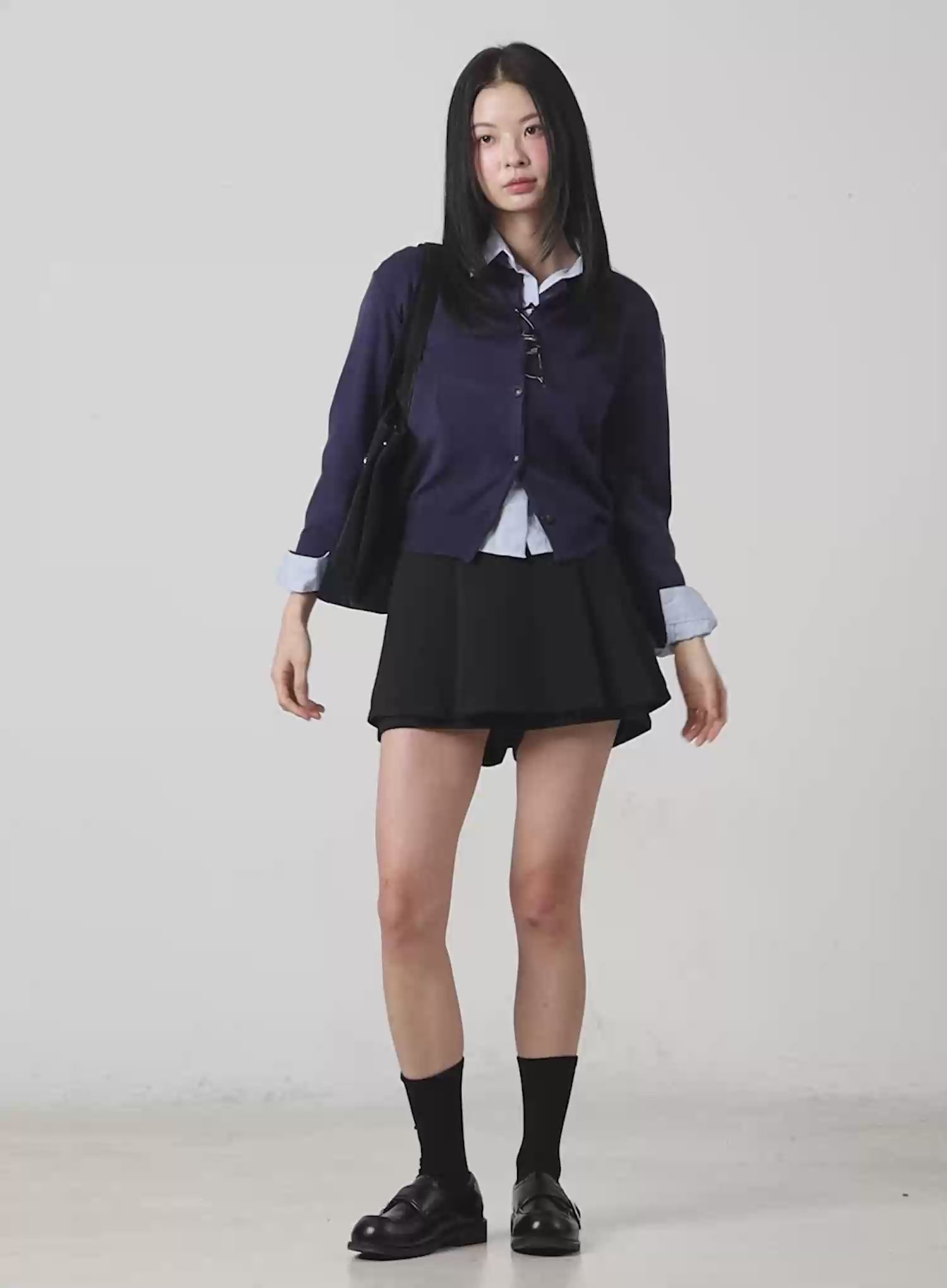 Simple Round Neck Cardigan IM524