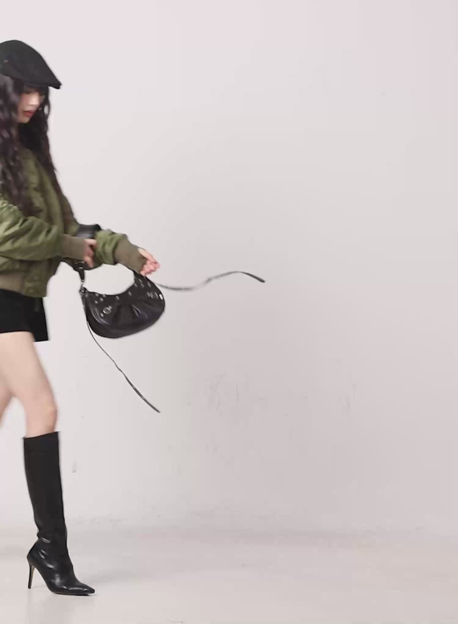 Faux Fur Lined Bomber Jacket CN510