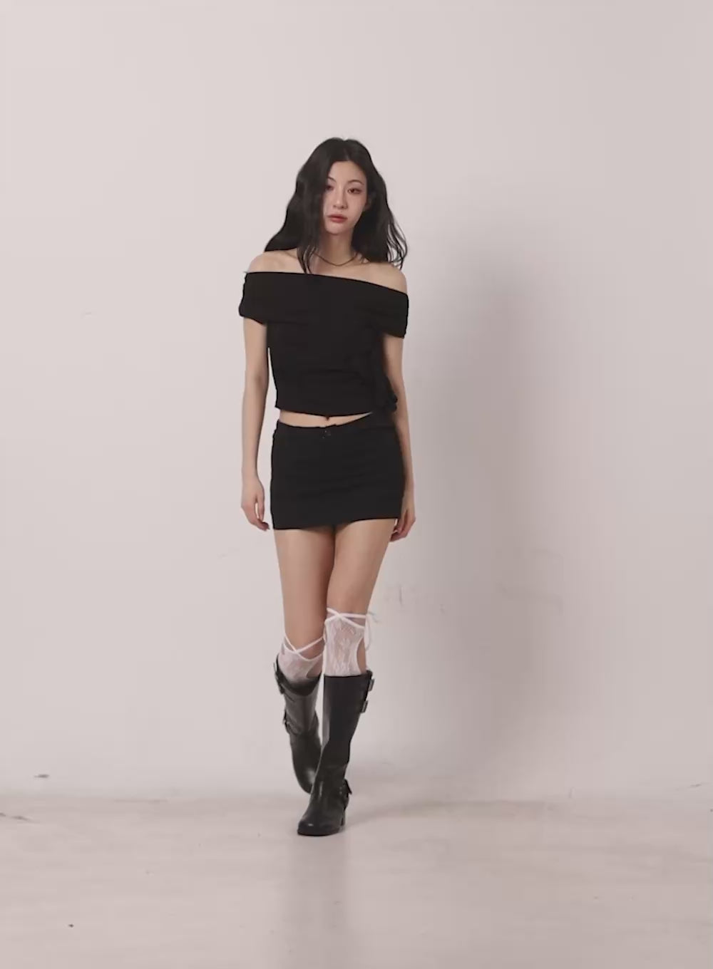 Slim Stripe Mini Skirt CA504