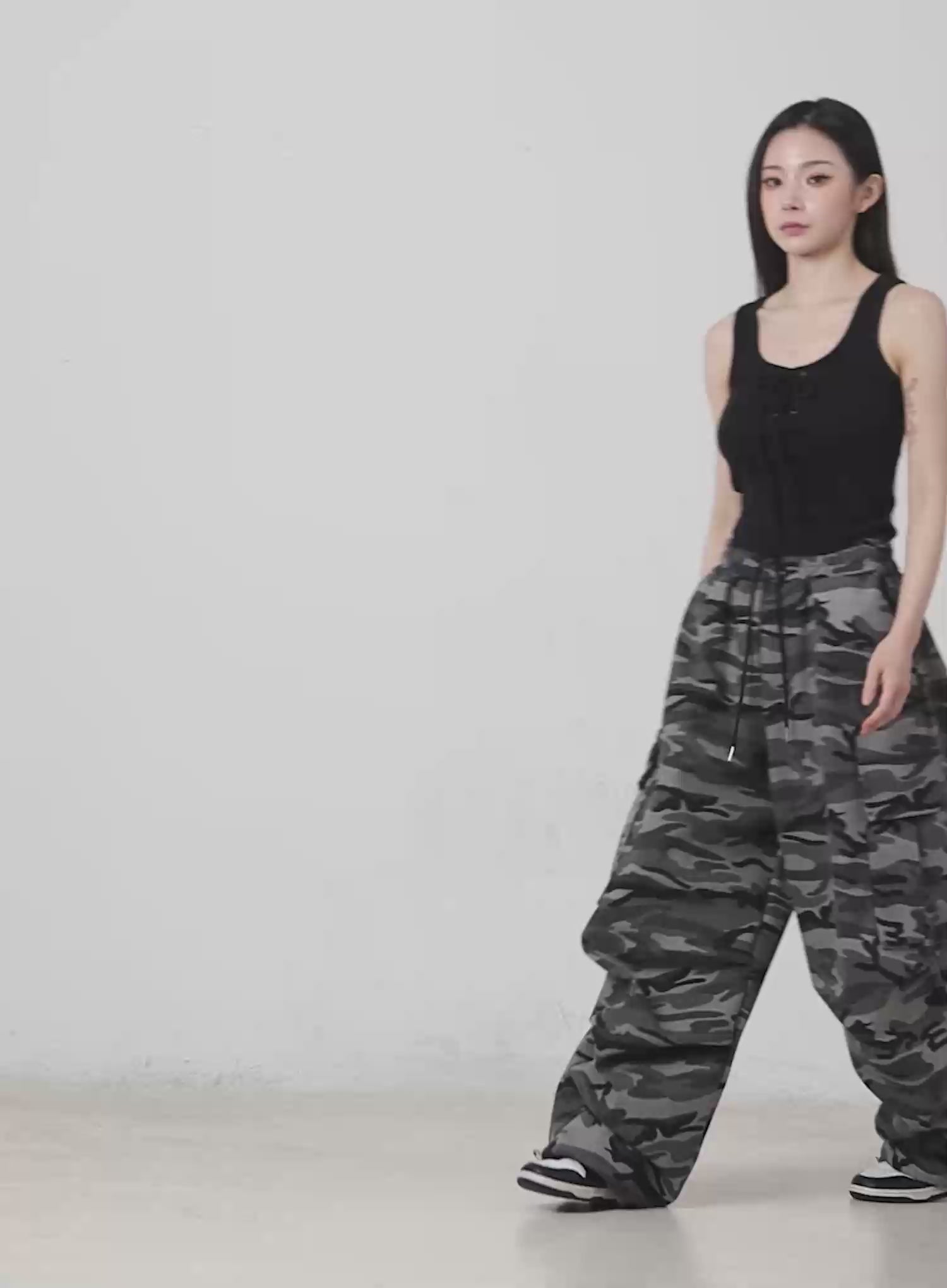 Street Style Camo Wide Cargo Pants CM519