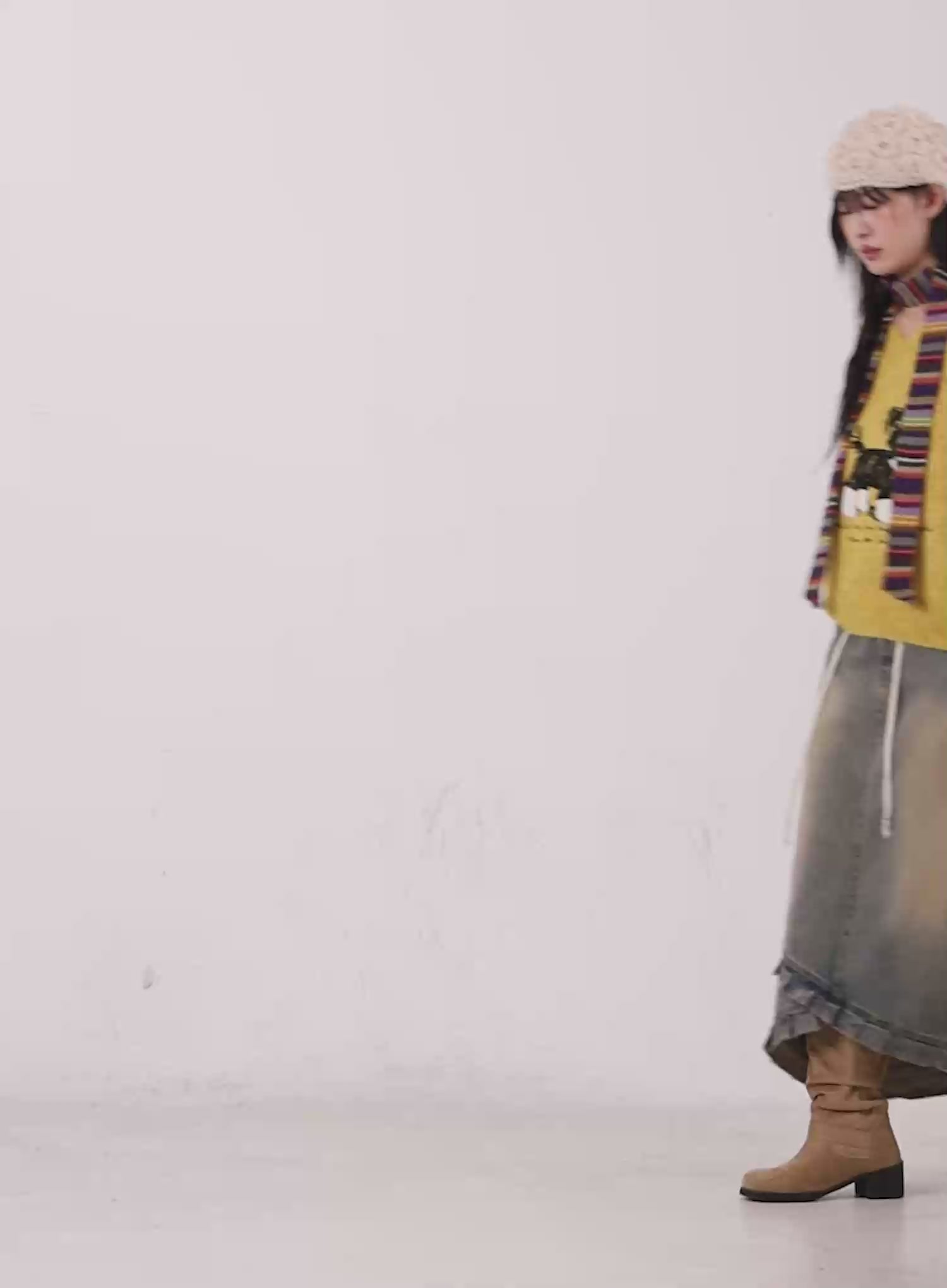 Multicolor Knit Scarf CO507