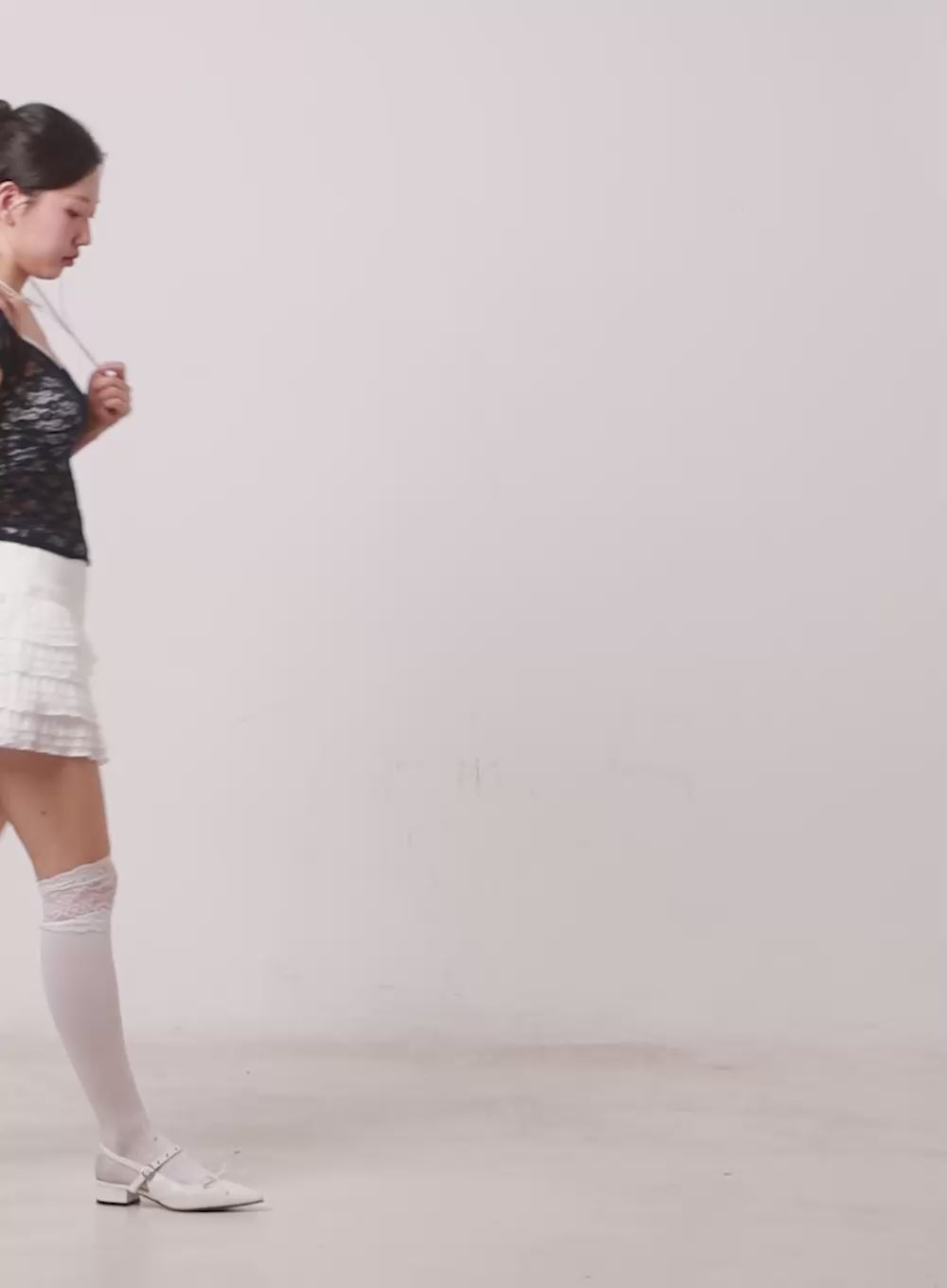 Sheer Lace Puff Crop Top CA529