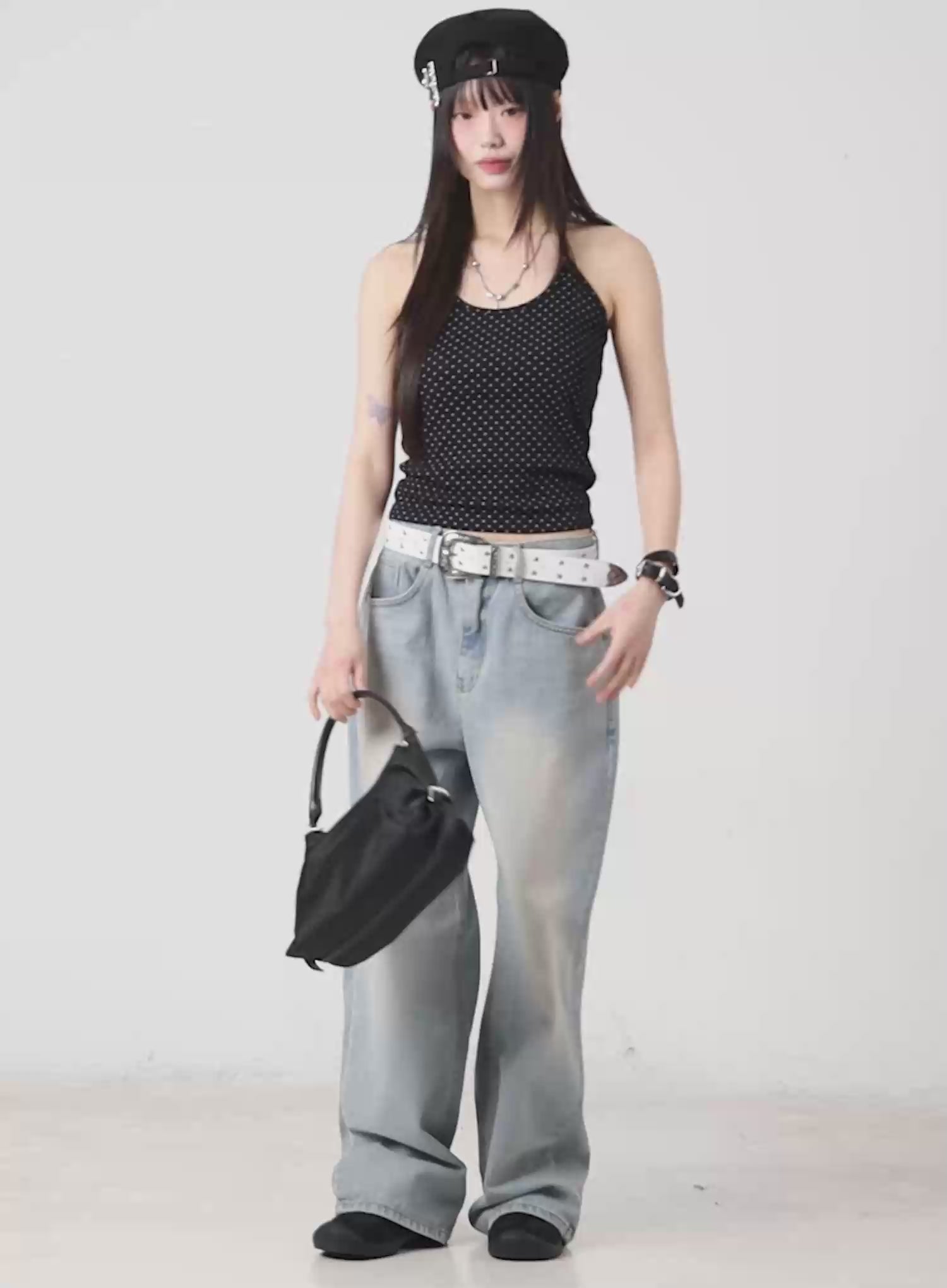 Polka Dot Halter Neck Top IM523