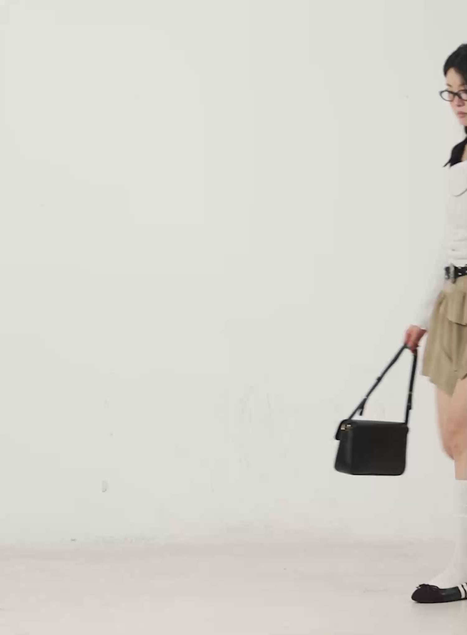 Asymmetric Suede String Tie Skirt CN517