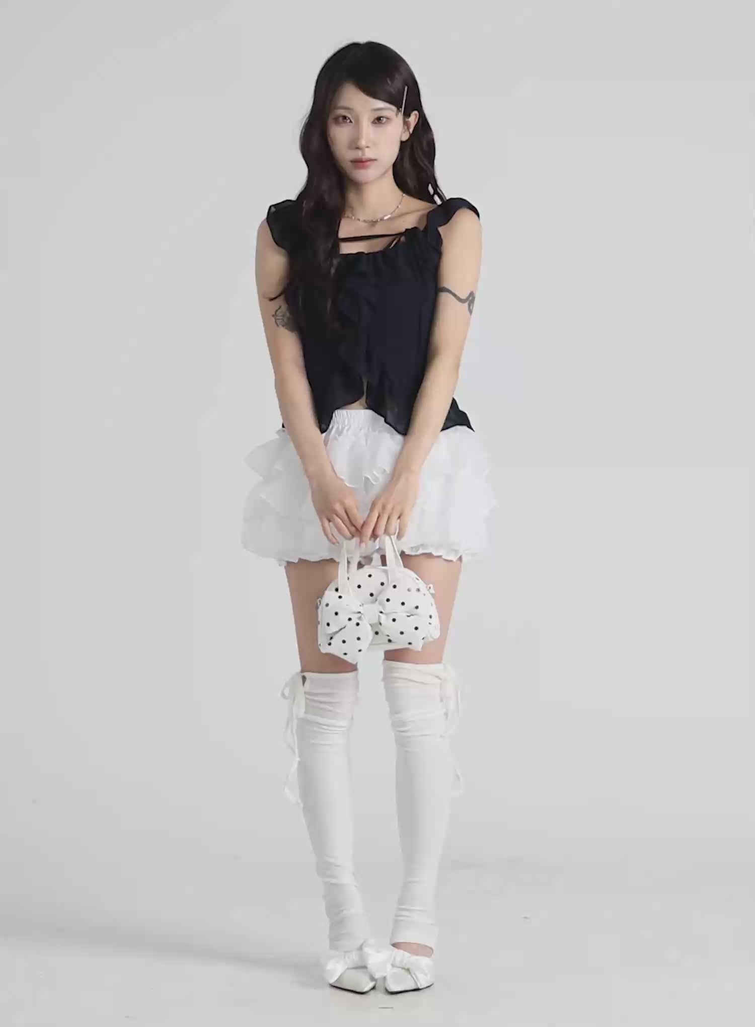 Polka Dot Bow Tote Bag CY515