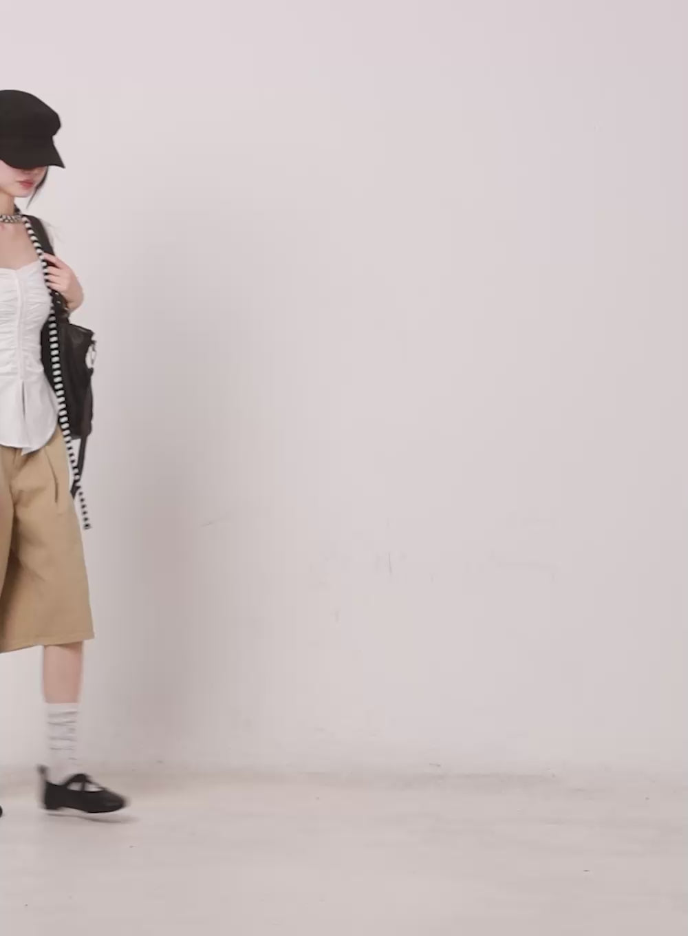 Shirred Off-Shoulder Puff-Sleeve Top CA523