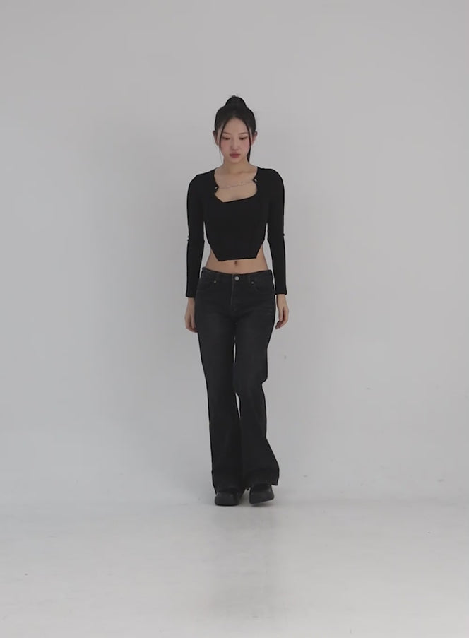 Washed Bootcut Jeans CN315