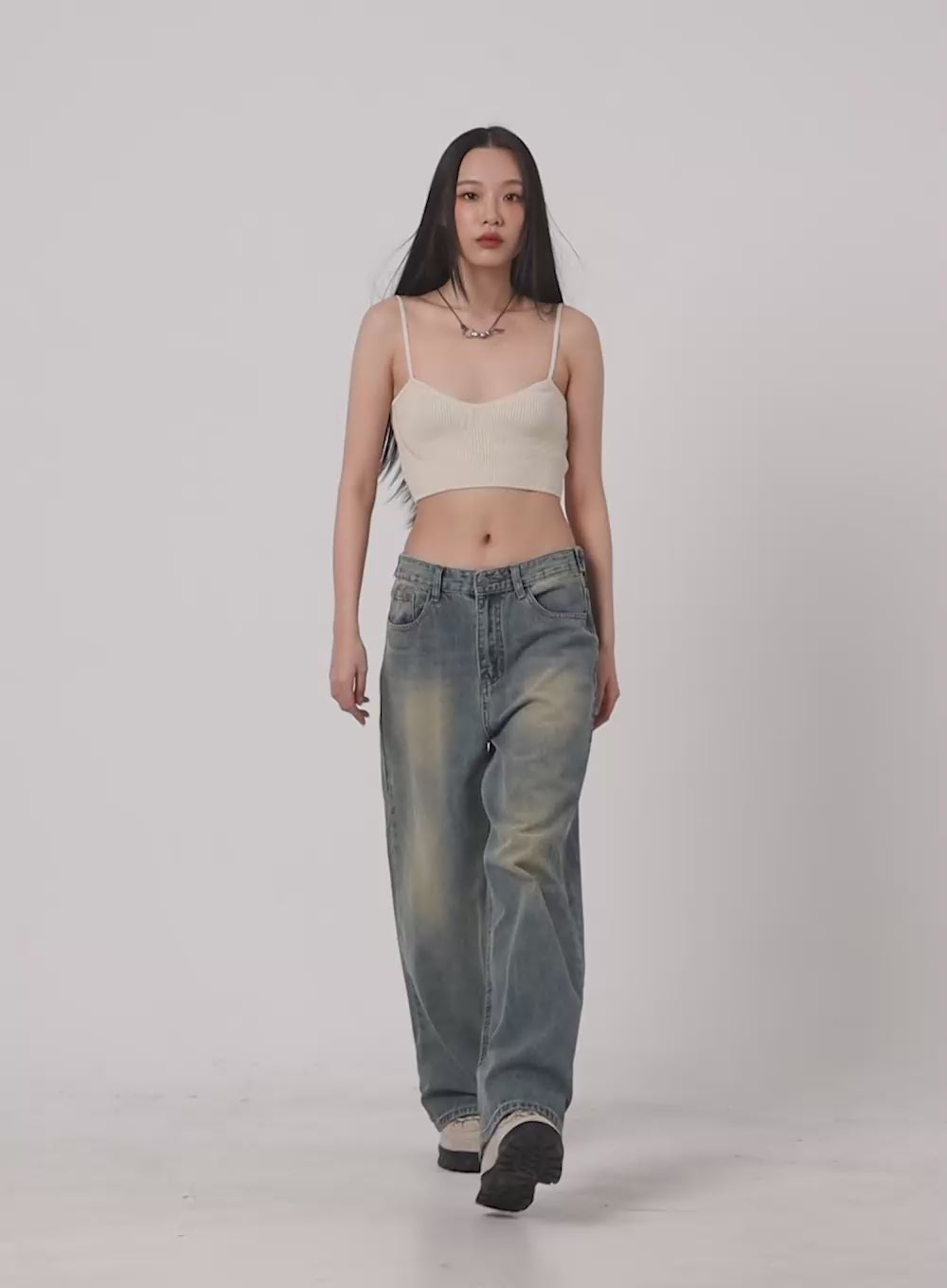 Ribbed Crop Cami Top IA417