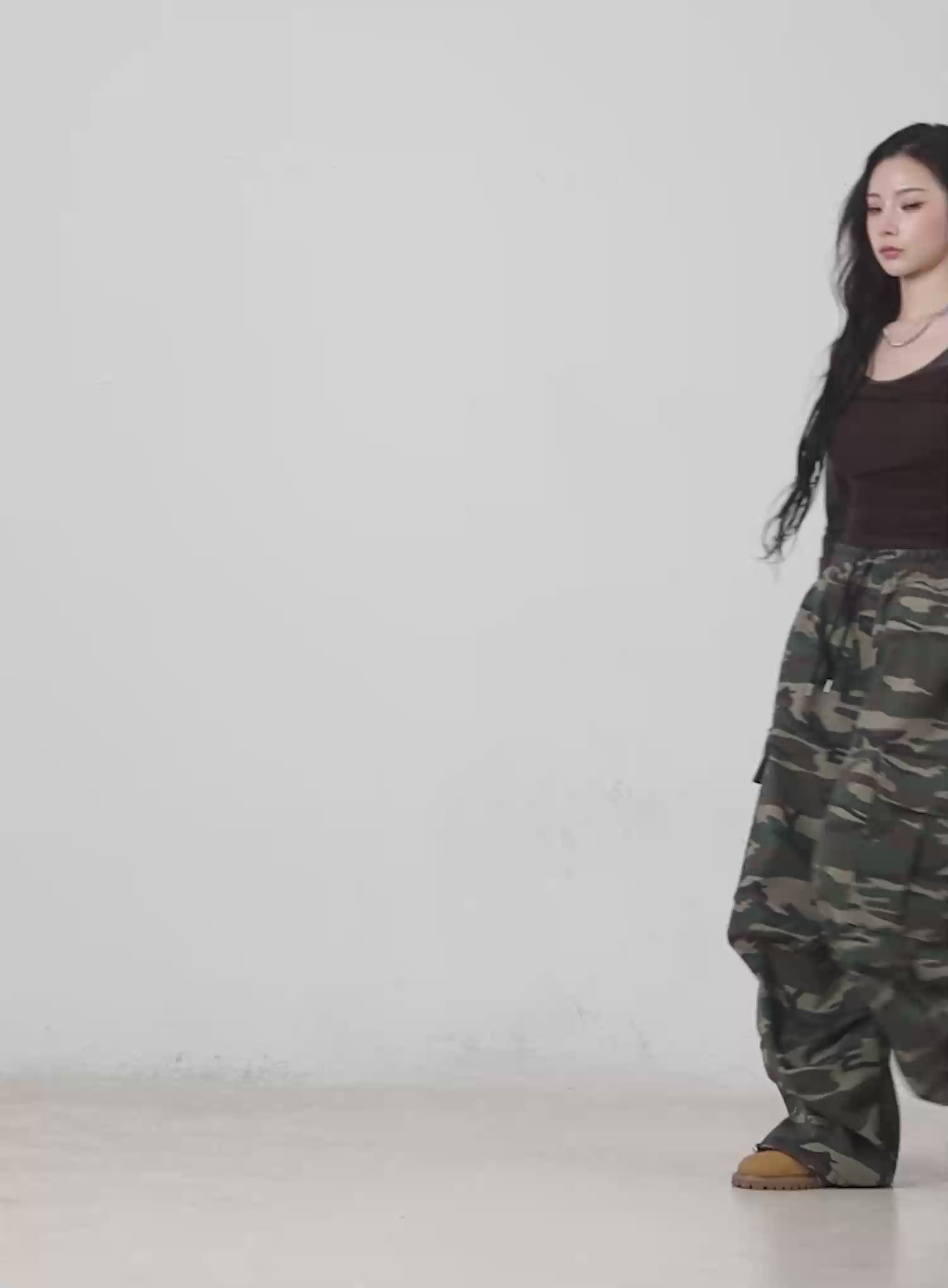 Ruched Chiffon Crop Long Sleeve Top CM518