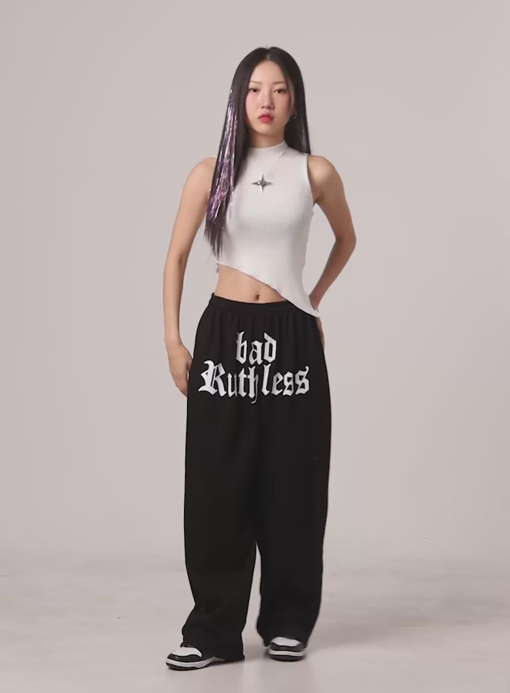 Banded Lettering Sweatpants OL408