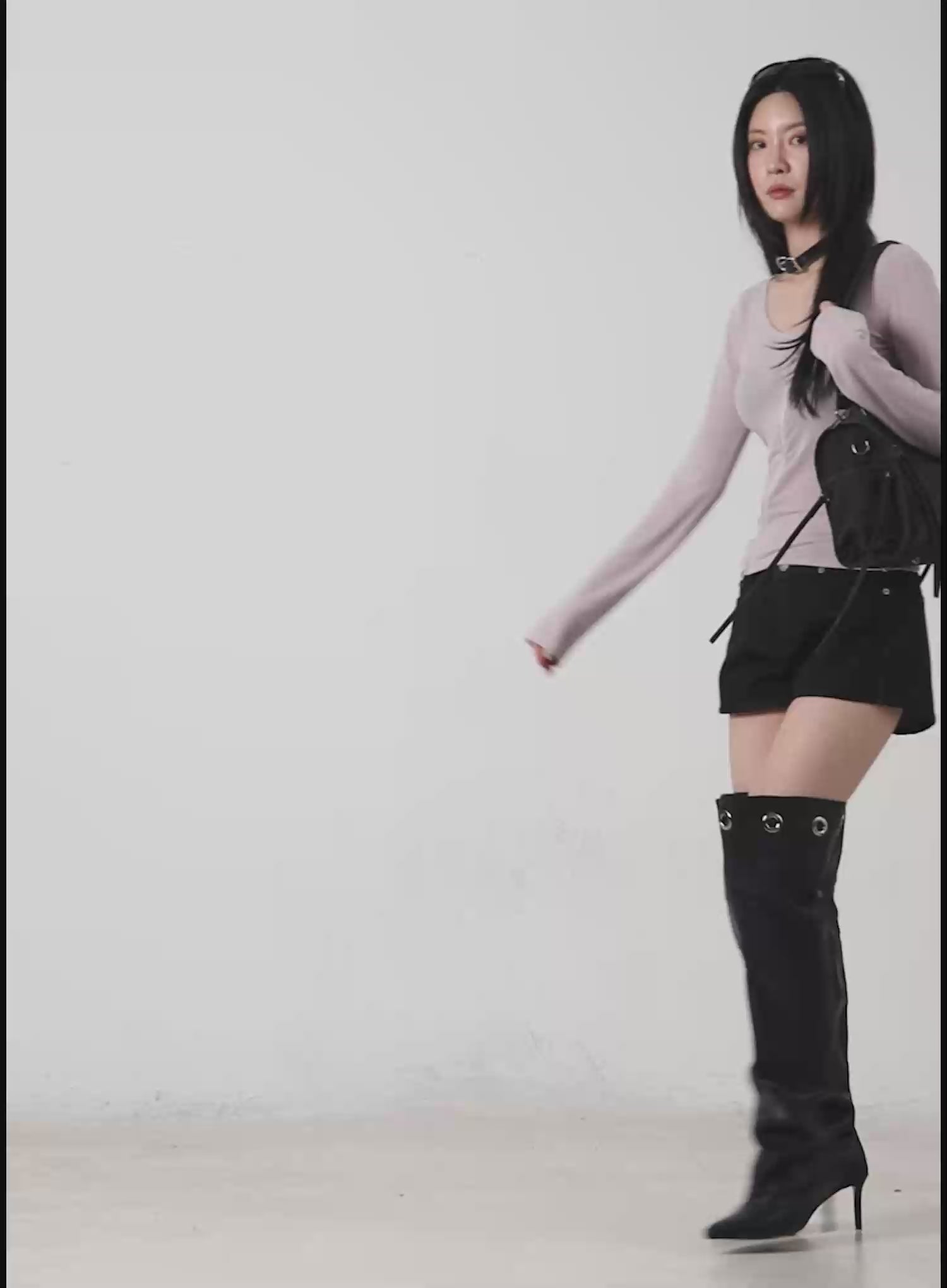 Low Waist Dark Wash Denim Shorts CM517