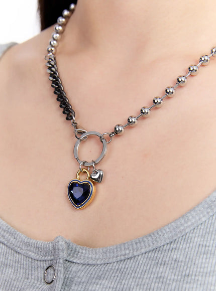 piora-heart-necklace-iu527 / Silver