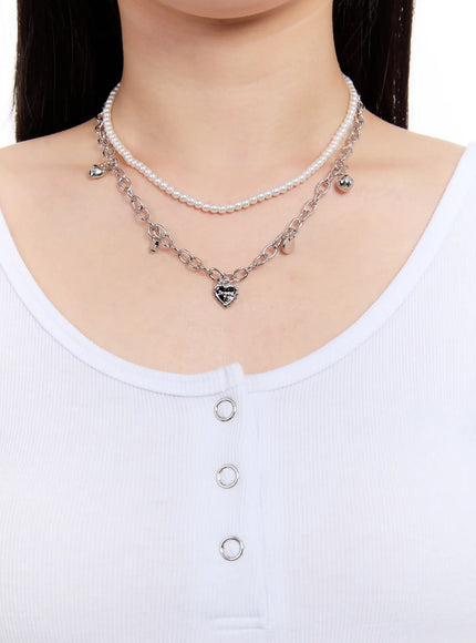 jurang-hear-necklace-iu527 / Silver
